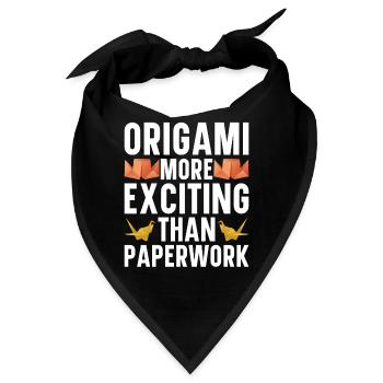 Origami Master Papier Falten Papierkranich Japan - Bandana - Schwarz - Vorne