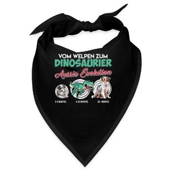Aussie VOM WELPEN ZUM DINOSAURER AUSSIE EVOLUTION - Bandana - Schwarz - Vorne