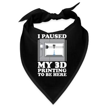 3D Drucker Filament 3D Drucken 3D Druck 3D Printer - Bandana - Schwarz - Vorne