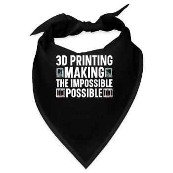 3D Drucker Filament 3D Drucken 3D Druck 3D Printer - Bandana - Schwarz - Vorne