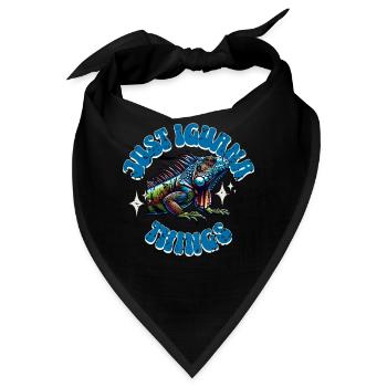 Leguan - Bandana - Schwarz - Vorne