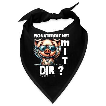 Ich hasse Menschen - Was stimmt denn mit dir nicht - Bandana - Schwarz - Vorne