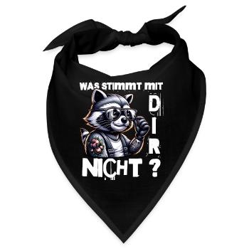 Ich hasse Menschen - Was stimmt denn mit dir nicht - Bandana - Schwarz - Vorne