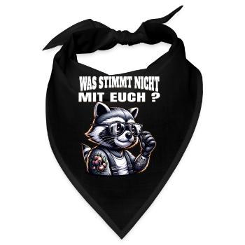 Ich hasse Menschen - Was stimmt denn mit dir nicht - Bandana - Schwarz - Vorne