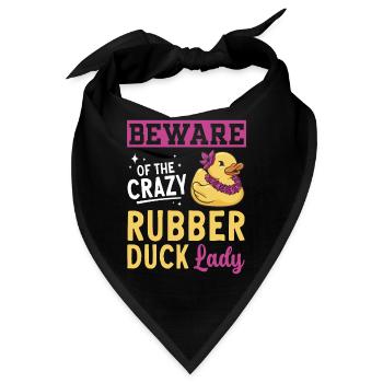 Quietscheentchen Quietscheente Gummiente - Bandana - Schwarz - Vorne