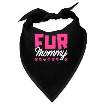 Hund Vierbeiner Hundemama Fur Mommy - Bandana - Schwarz - Vorne