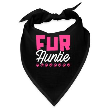 Katze Katzentante Fur Auntie - Bandana - Schwarz - Vorne