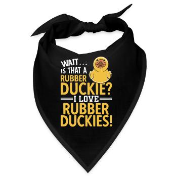 Quietscheentchen Quietscheente Gummiente - Bandana - Schwarz - Vorne