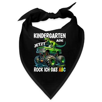 Kindergarten Ade Jetzt Rock Ich Das ABC - Bandana - Schwarz - Vorne