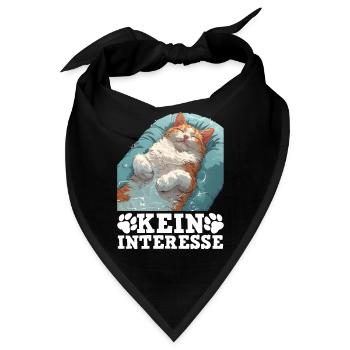 Turkish Van Lustig KEIN INTERESSE Faule Sture - Bandana - Schwarz - Vorne