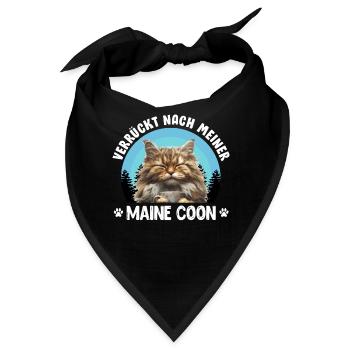 Maine Coon VERRÜCKT NACH MEINER MAINE COON - Bandana - Schwarz - Vorne