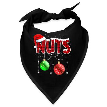 Chestnuts Matching Family Funny Chest Nuts - Bandana - Schwarz - Vorne