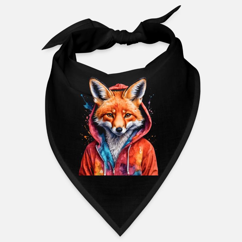 Renard Sweat à capuche Coloré Drôle Animal Design Imprimer Bandana