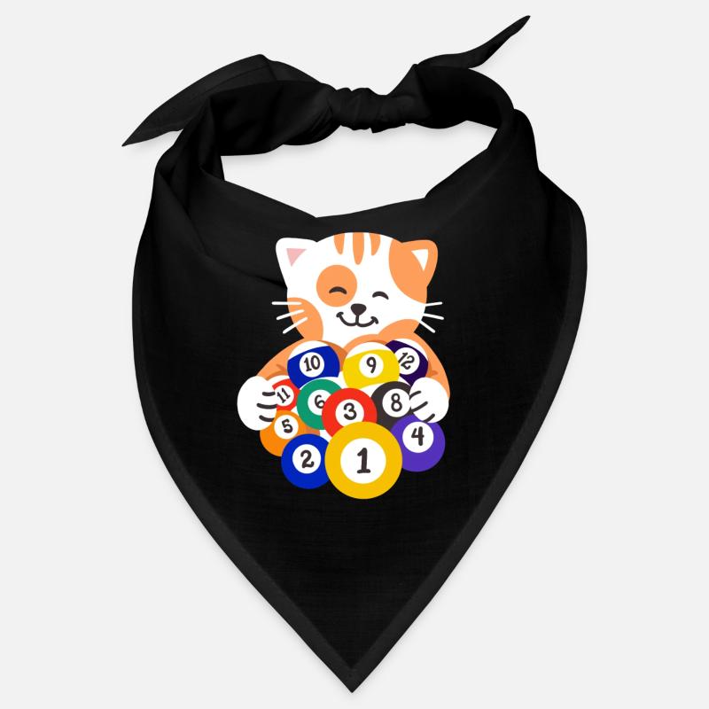 Billard Billardspieler Katze Bandana