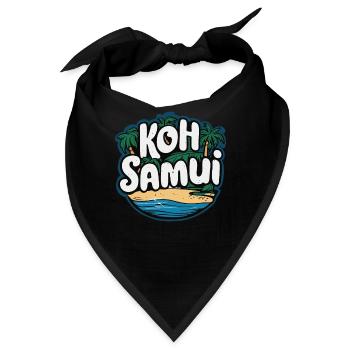 Koh Samui Souvenir Strandparadies - Bandana - Schwarz - Vorne