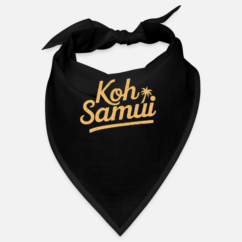 Koh Samui Souvenir with Palm Tree Motif Bandana