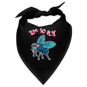 I´M So Fly Fliege Insekten Fliegen - Bandana - Schwarz - Vorne