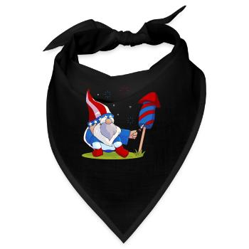 Liebenswerter Gnome Feuerwerk Amerika - Bandana - Schwarz - Vorne