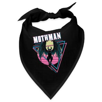Mottenmann Retro Vintage Monster Gruseliges Kryptid - Bandana - Schwarz - Vorne