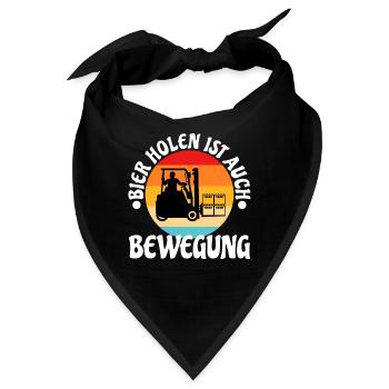 Bier holen ist auch Bewegung - Bandana - Schwarz - Vorne