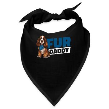 Cocker Spaniel Hundepapa Fur Daddy - Bandana - Schwarz - Vorne