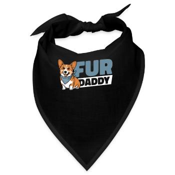 Corgi Hundepapa Fur Daddy - Bandana - Schwarz - Vorne