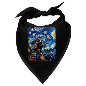 Samurai Krieger Bushido Japanische Sternennacht Ge - Bandana - Schwarz - Vorne