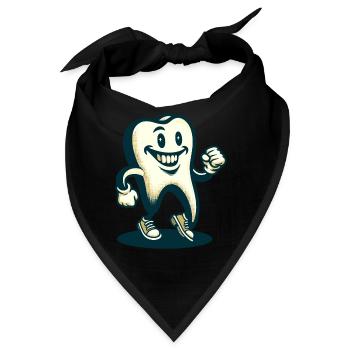 Unheimliche Verkleidung Halloween Zahn - Bandana - Schwarz - Vorne