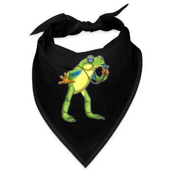 Frosch Schiedsrichter Pfeife - Bandana - Schwarz - Vorne