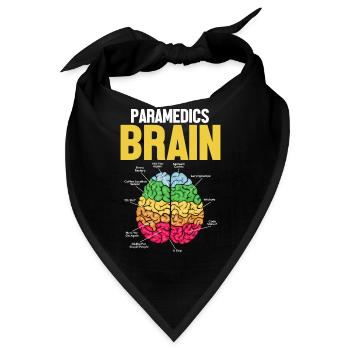 Sanitäter Gehirn Lustig Medizin EMS EMT - Bandana - Schwarz - Vorne