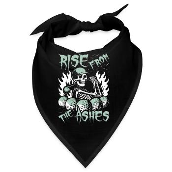 Golf Golfer Golfen Skelett - Bandana - Schwarz - Vorne