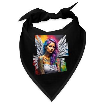 Moderner Engel. - Bandana - Schwarz - Vorne