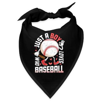 Lustig, nur ein Junge, der Baseball-amerikanischen - Bandana - Schwarz - Vorne