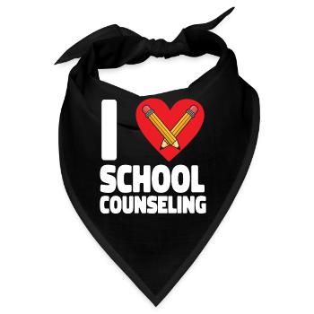 School Counselor Heart I (Heart) - Bandana - Schwarz - Vorne