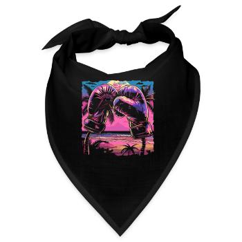 Boxhandschuhe Retrowave - Bandana - Schwarz - Vorne