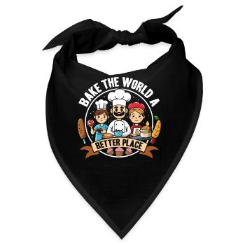 Backe die Welt zu einem besseren Ort - Bandana - Schwarz - Vorne