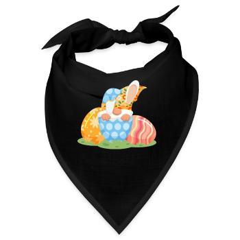 Gnom Ostern Gnome Gartenzwerg - Bandana - Schwarz - Vorne