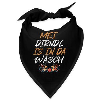 Heute ohne Dirndl Ersatz Dirndl Damen - Bandana - Schwarz - Vorne