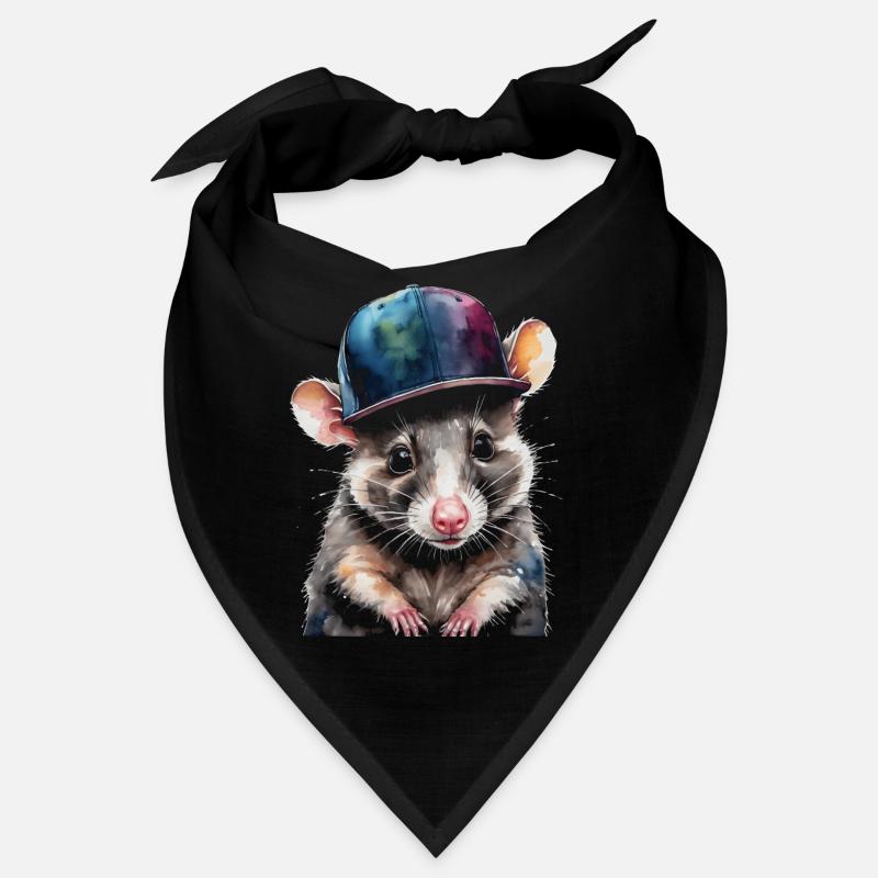 Opossum Snapback Cap Cool Tier Design Print Bandana
