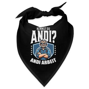 Handwerker Andi Arbeit Geschenk Sprüche Lustig - Bandana - Schwarz - Vorne