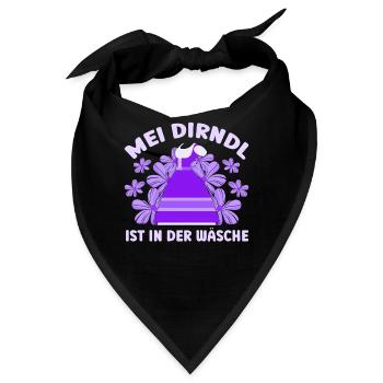 Dirndl Münchner Volksfest MEI DIRNDL IST IN DER - Bandana - Schwarz - Vorne