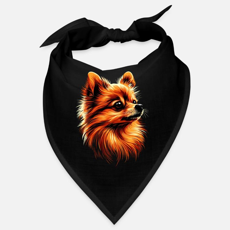 Zwergspitz Pommeraner Pom Süßer Deutscher Spitz Bandana