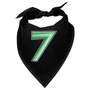 Sieben Motiv Zahl 7 - Bandana - Schwarz - Vorne