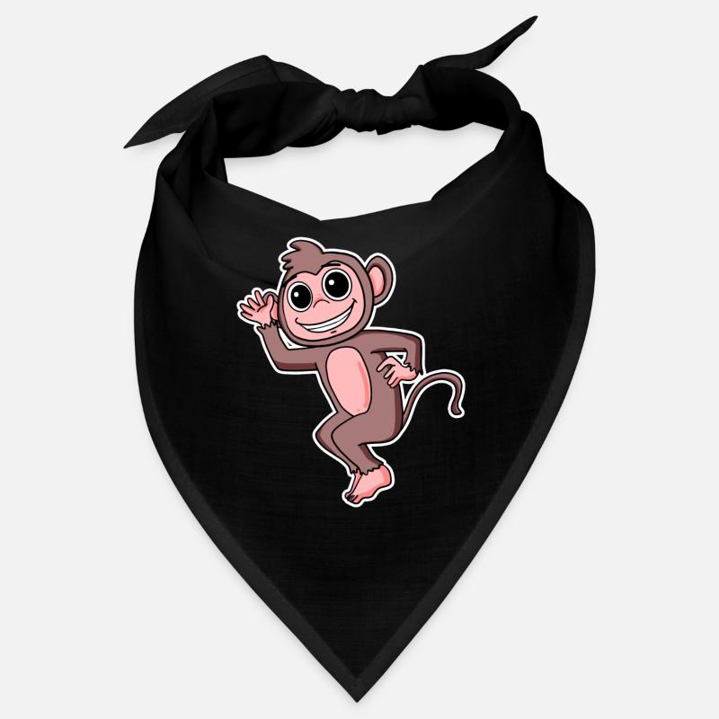 Monkey Motif Animal Bandana