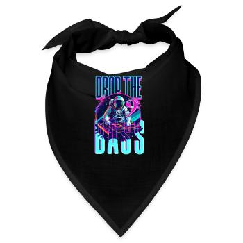 EDM Festival Drop The Bass - Bandana - Schwarz - Vorne
