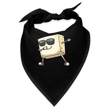 Tanzender Tofu Für Veganer Und Tofu-liebhaber - Bandana - Schwarz - Vorne