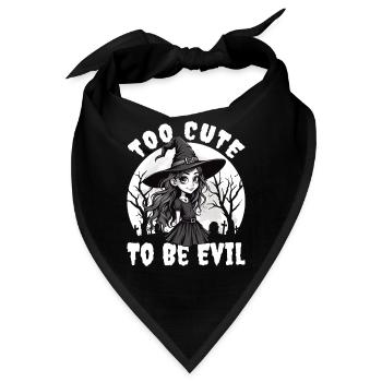 Halloween Hexen Kostüm Hexe Hexenbesen - Bandana - Schwarz - Vorne