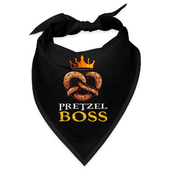 Pretzel Brezel König Bayrisches Brezel - Bandana - Schwarz - Vorne
