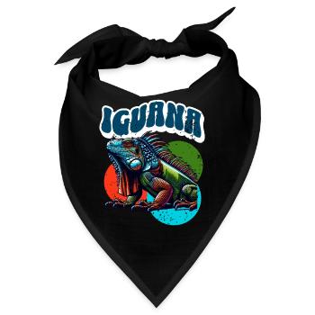 Leguan - Bandana - Schwarz - Vorne