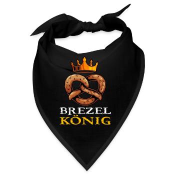 Pretzel Brezel König Bayrisches Brezel - Bandana - Schwarz - Vorne
